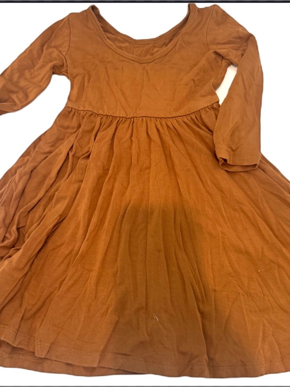 Kyte BABY Rust Brown Long Sleeve Twirl Dress